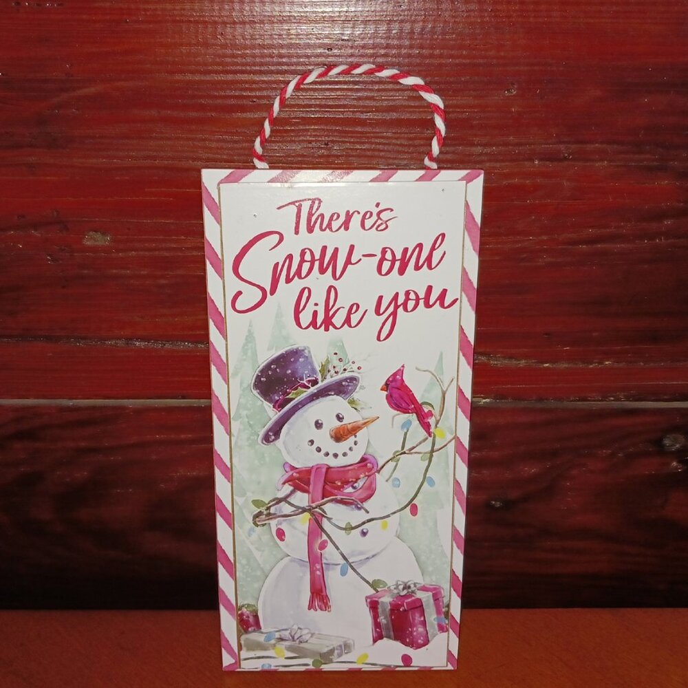 Snowman with Cardinal Burton + Burton There's Snow-one Like You Wood Ornament